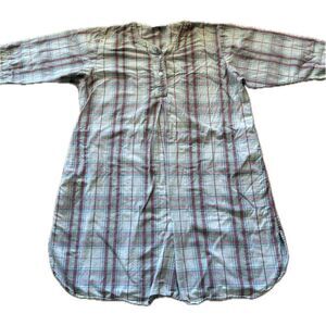 The Vermont Country Store Flannel Plaid Night Gown 100% Cotton Women’s Plus Size